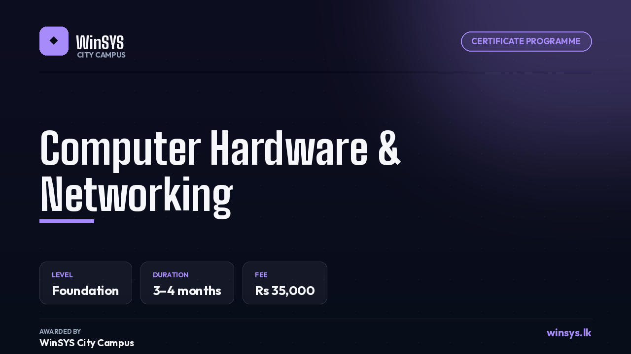 Computer Hardware & Networking