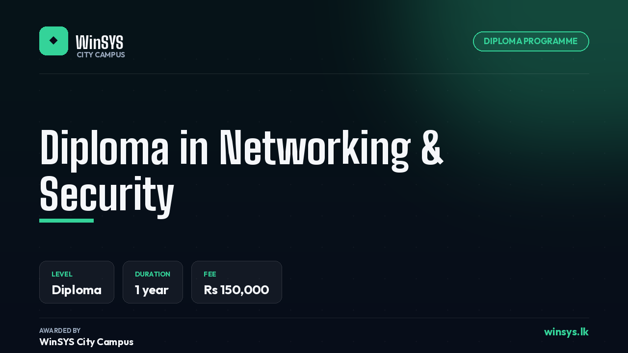 Diploma in Networking & Security
