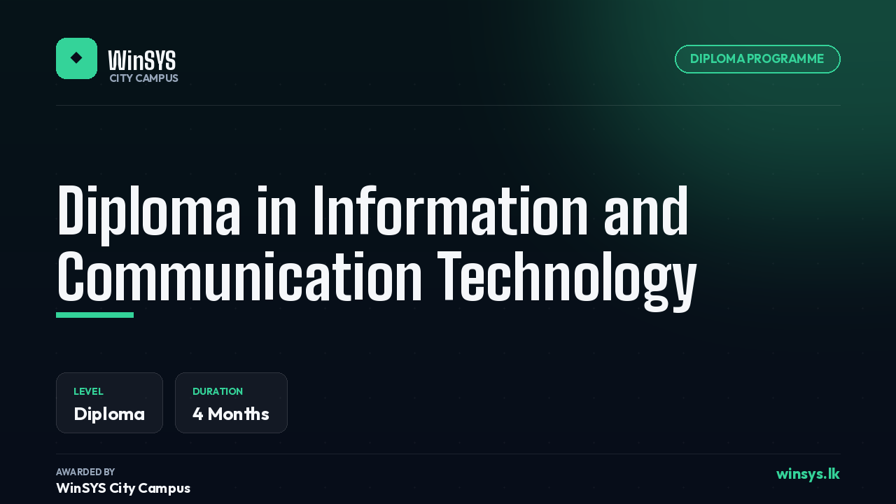 Diploma in Information and Communication Technology