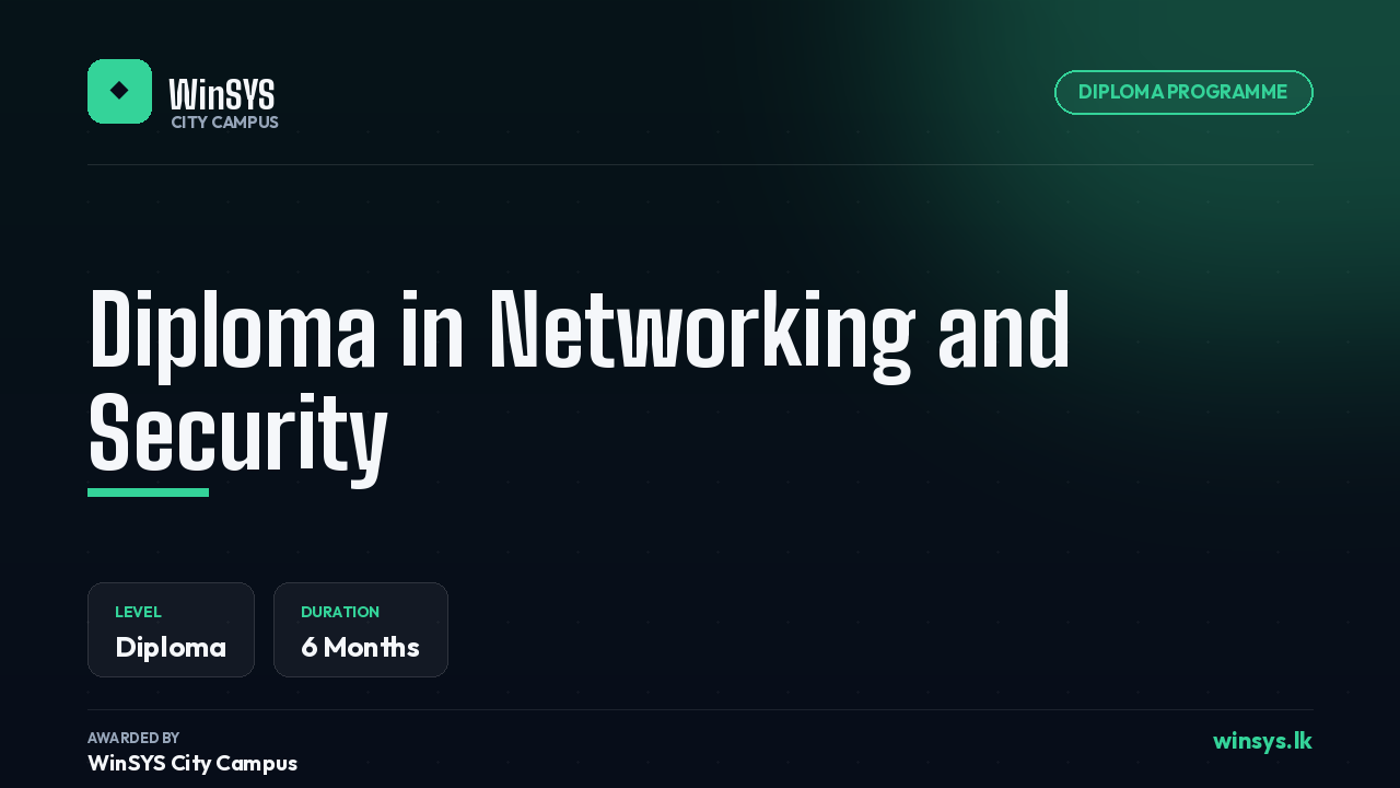 Diploma in Networking and Security