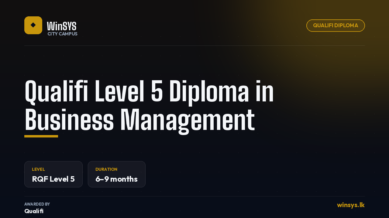 Qualifi Level 5 Diploma in Business Management