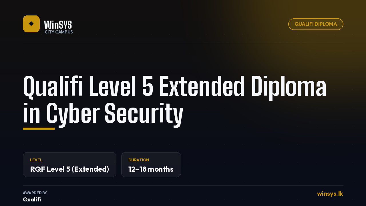 Qualifi Level 5 Extended Diploma in Cyber Security