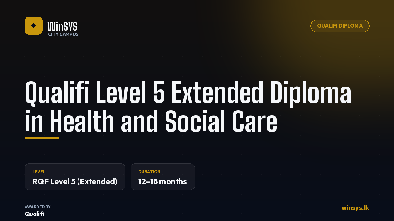 Qualifi Level 5 Extended Diploma in Health and Social Care