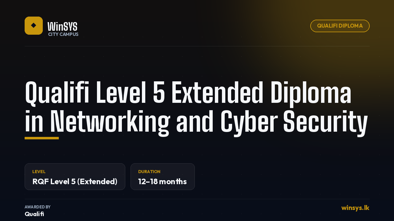 Qualifi Level 5 Extended Diploma in Networking and Cyber Security