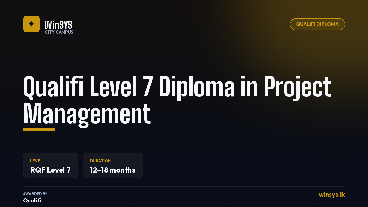 Qualifi Level 7 Diploma in Project Management