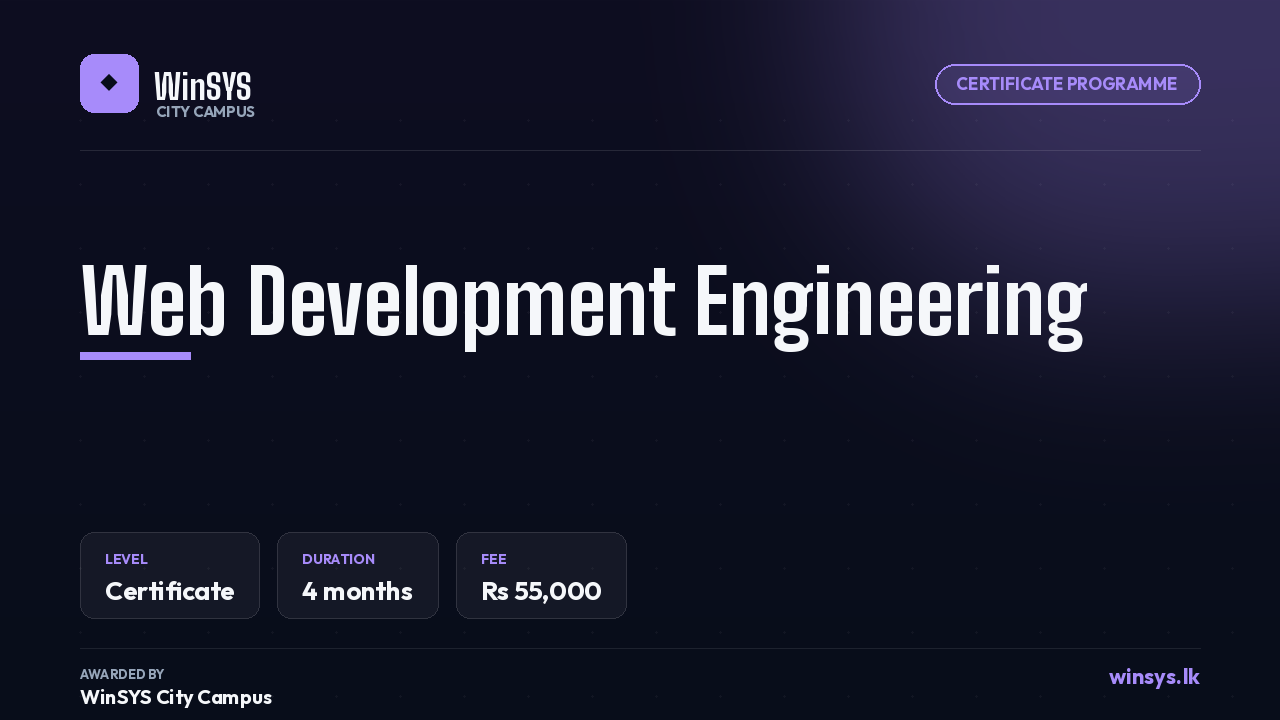 Web Development Engineering