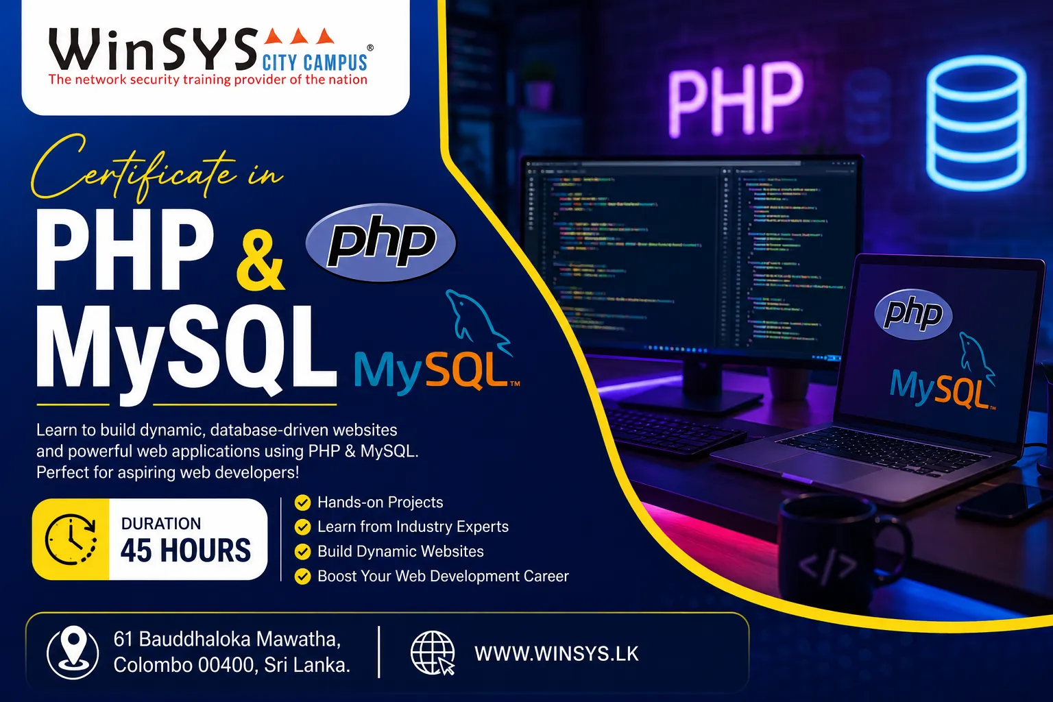 Certificate in PHP & MySQL