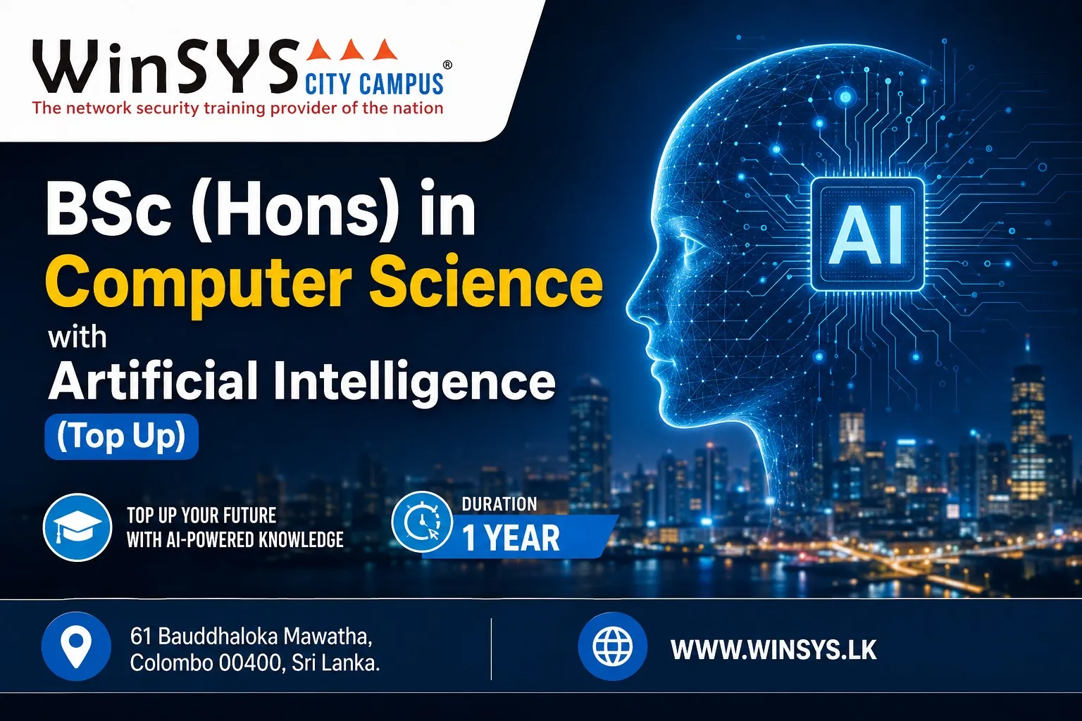 BSc (Hons) in Computer Science with Artificial Intelligence (Top Up)